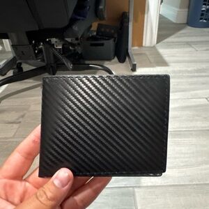 Stylish Black Carbon Fiber Wallet
